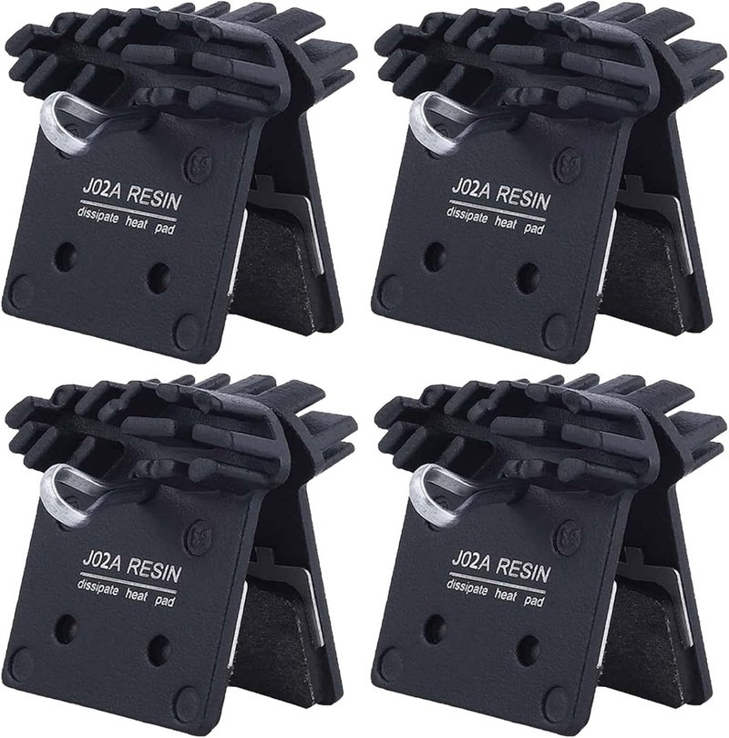 JFOYH J02A Resin Disc Brake Pads with Cooling Fin, Compatible with XTR M9000, DEORE XT M8100, SLX M7100, DEORE M6100 - Image 1